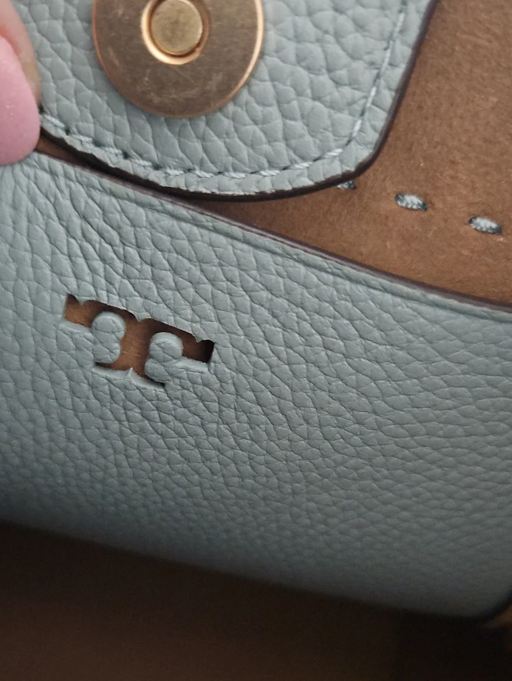 Tory Burch McGraw Small Bucket Bag Artic Blue